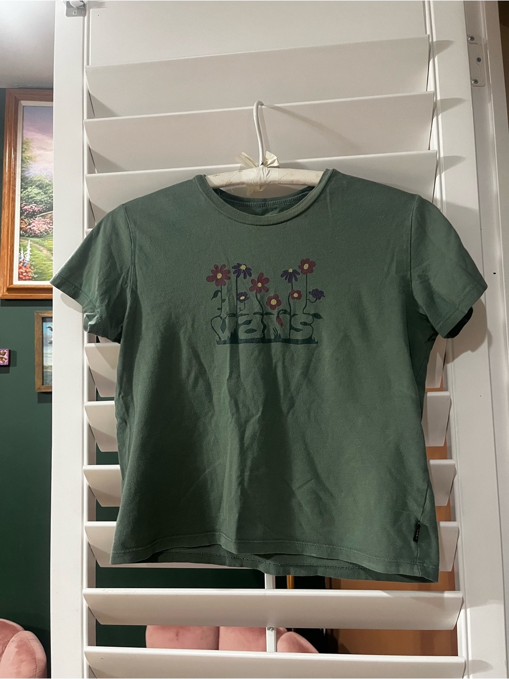 Vans Green Floral Graphic Tee